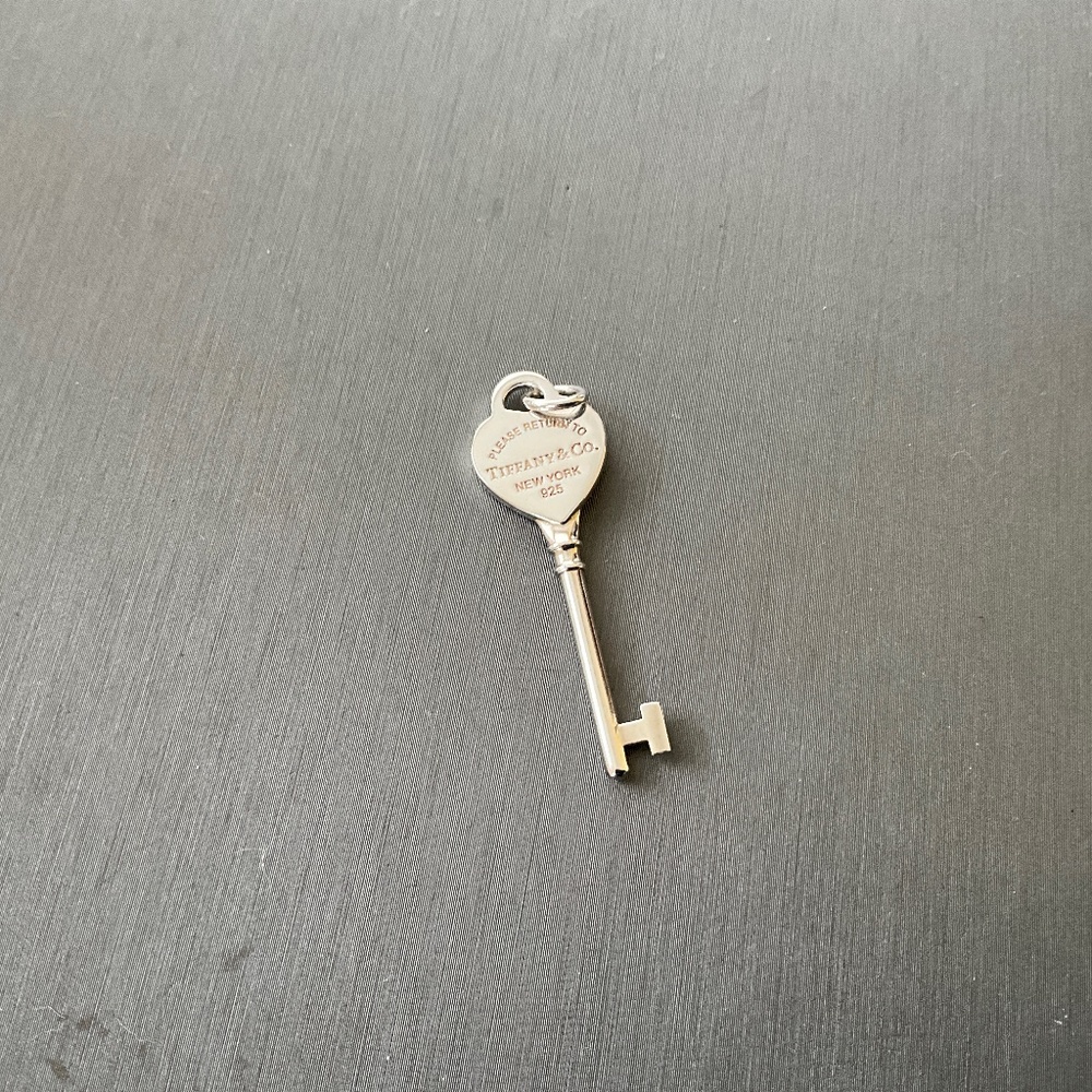 Tiffany key pendant on sterling silver chain - retired piece